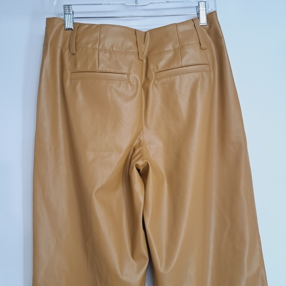 A New Day Faux Leather Carmel .Straight Leg Pants New Size 8 - Picture 8 of 11